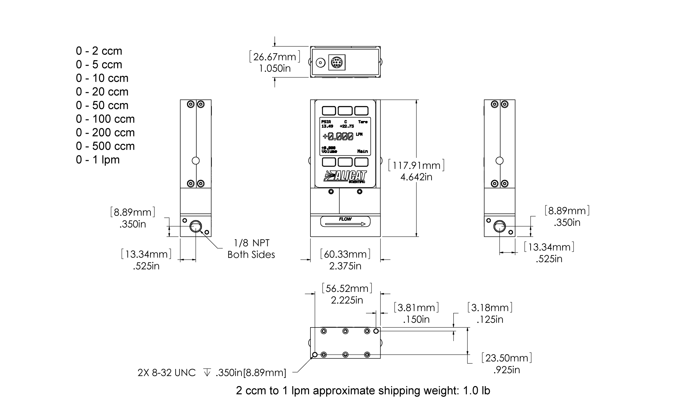 ALICAT 液體流量計(jì) 40系列